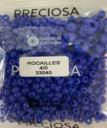 Preciosa Round Seed Beads 33040 4/0 3.5 Oz