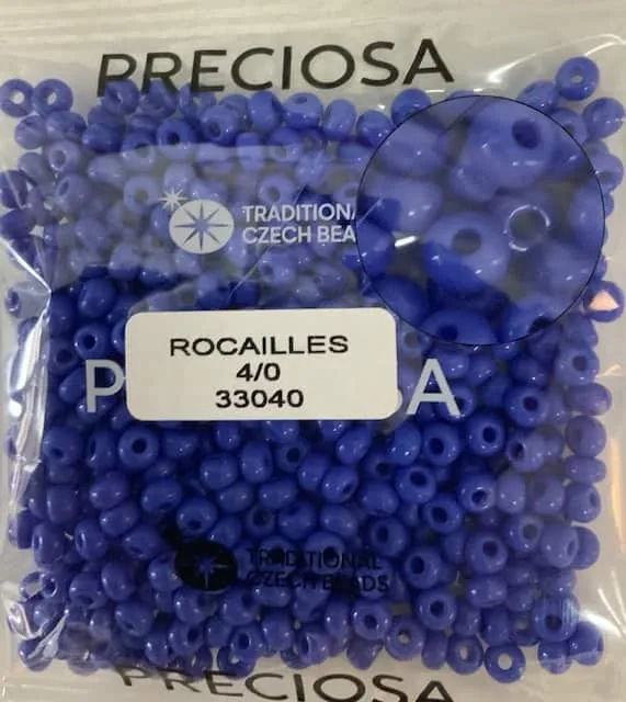 Preciosa Round Seed Beads 33040 4/0 3.5 Oz