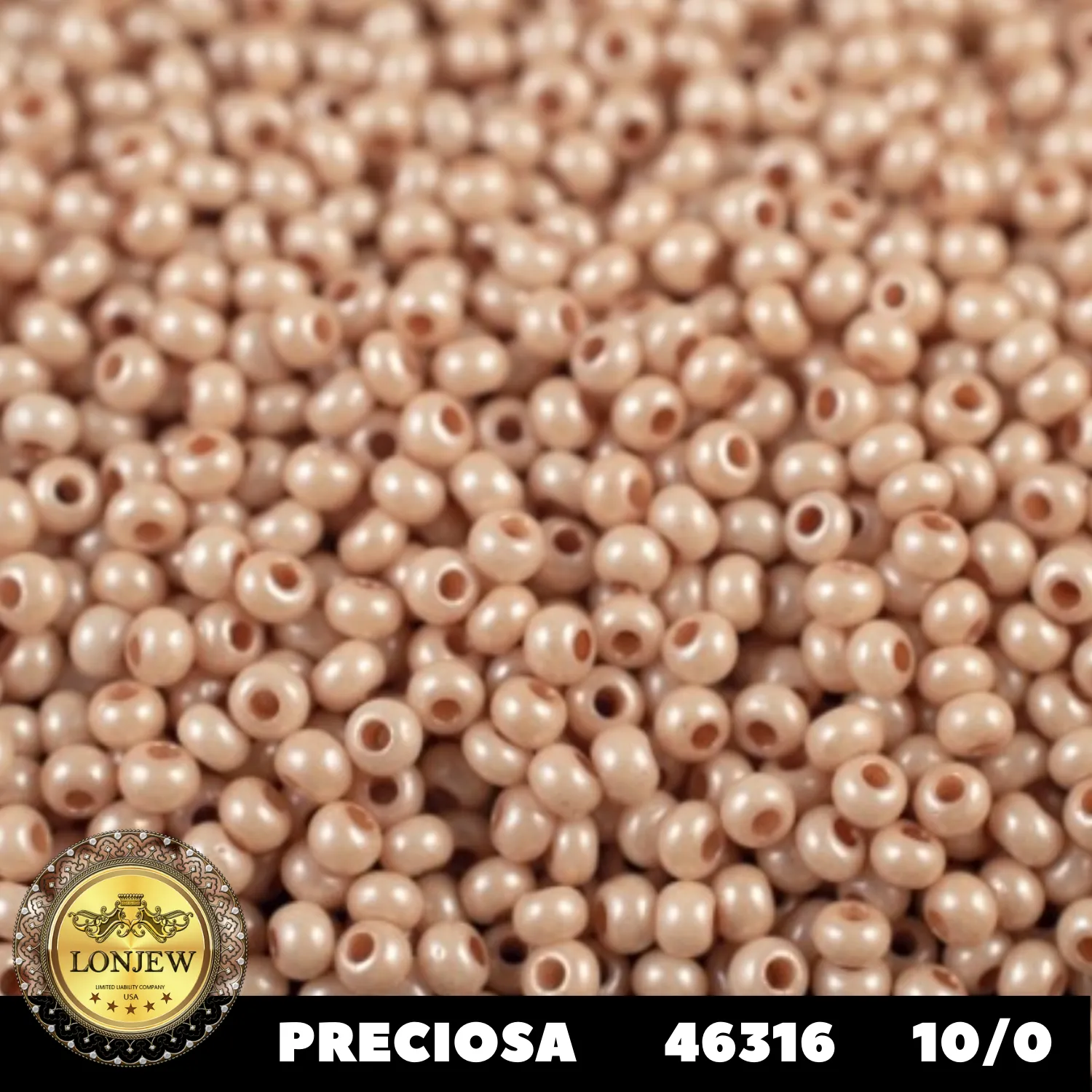 Preciosa Round Seed Beads 46316 10/0 3.5 oz